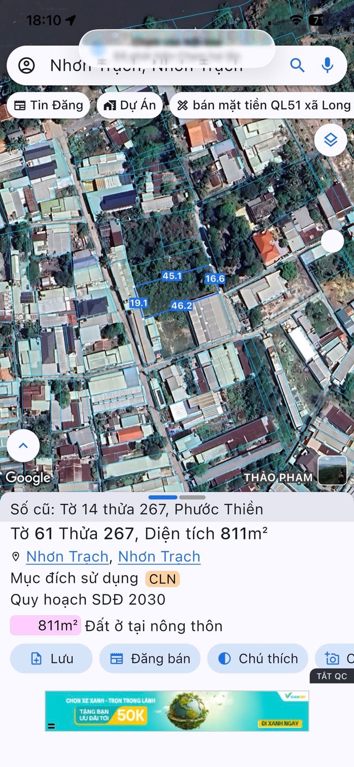 Bán Đất Vườn Nhơn Trạch 1311m² - Sẵn Sàng Xây Nhà Vườn/Trọ