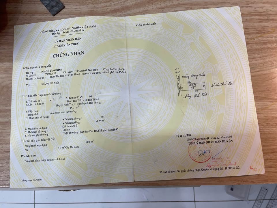 Bán Gấp Townhouse 95m² Ngõ 32 Tân Thành, Hải Phòng - Giá 1.7 Tỷ