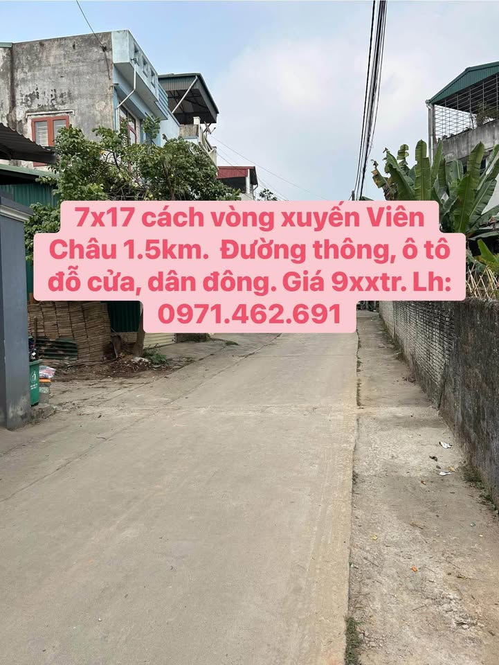 Đất nền 119m² Viên Châu, Tuyên Quang - 2 Mặt Tiền, Giá Tốt