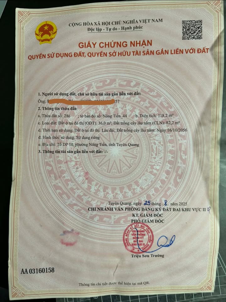 Đất Nền 120m² Tổ 10 Nông Tiến, Tuyên Quang - Sổ Đỏ Chính Chủ!