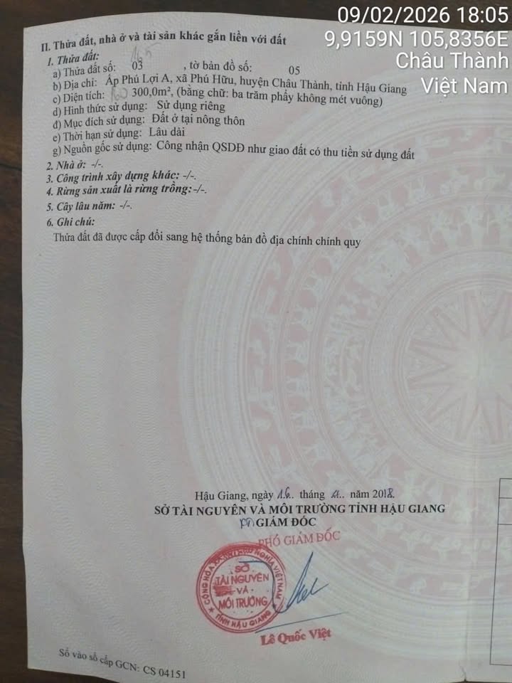 Bán Gấp Đất Vườn 9400m² Mặt Tiền Phú Hữu, Cần Thơ - 5.17 Tỷ