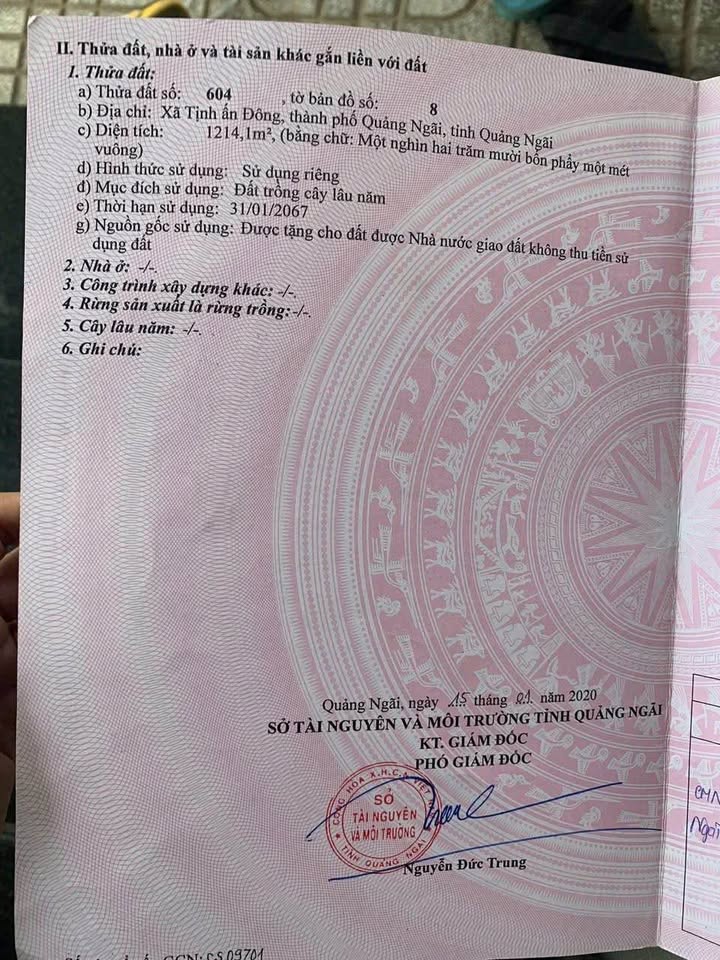 Bán Đất Vườn Tịnh Ấn Tây 1200m² - Giá Đầu Tư 420 Triệu