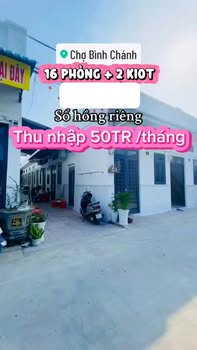 Nhà trọ Bình Chánh 400m² - 1.38 Tỷ, Thu nhập 50tr/tháng