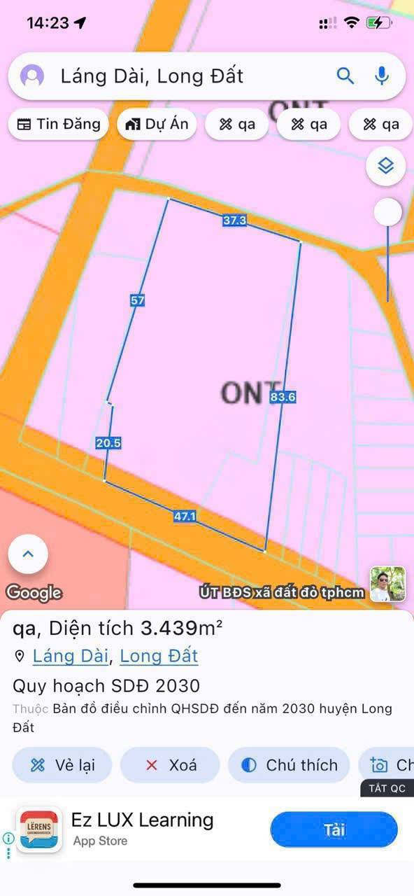 Đất nền Đất Đỏ 1.260m² 4,99 tỷ - Sổ đỏ chính chủ