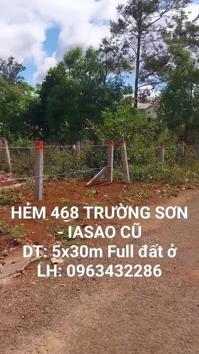 Đất thổ cư 150m² hẻm 468 Trường Sơn, Chư Prông - Sổ hồng sẵn, giá tốt