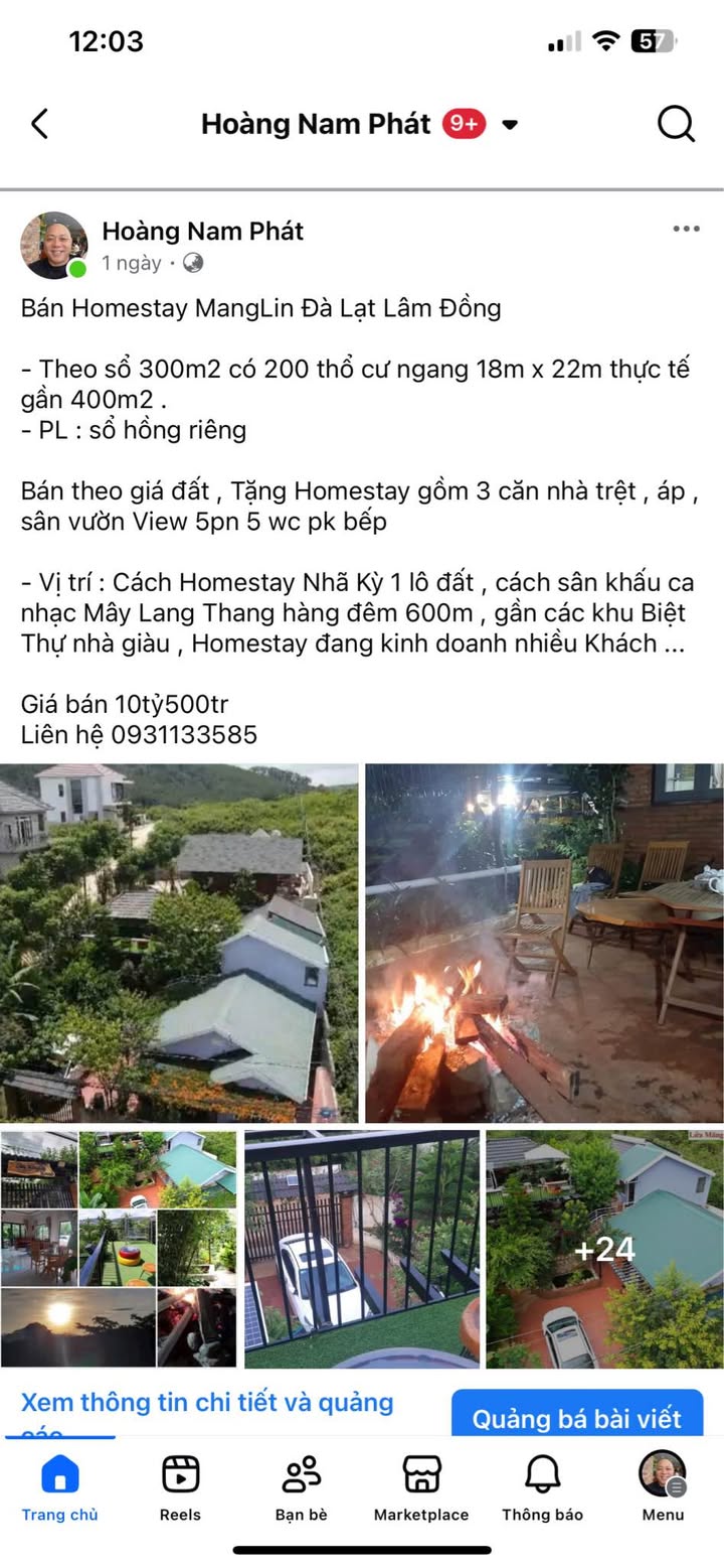 Homestay Đà Lạt 396m² giá 10.5 tỷ - Đầu tư sinh lời ngay!