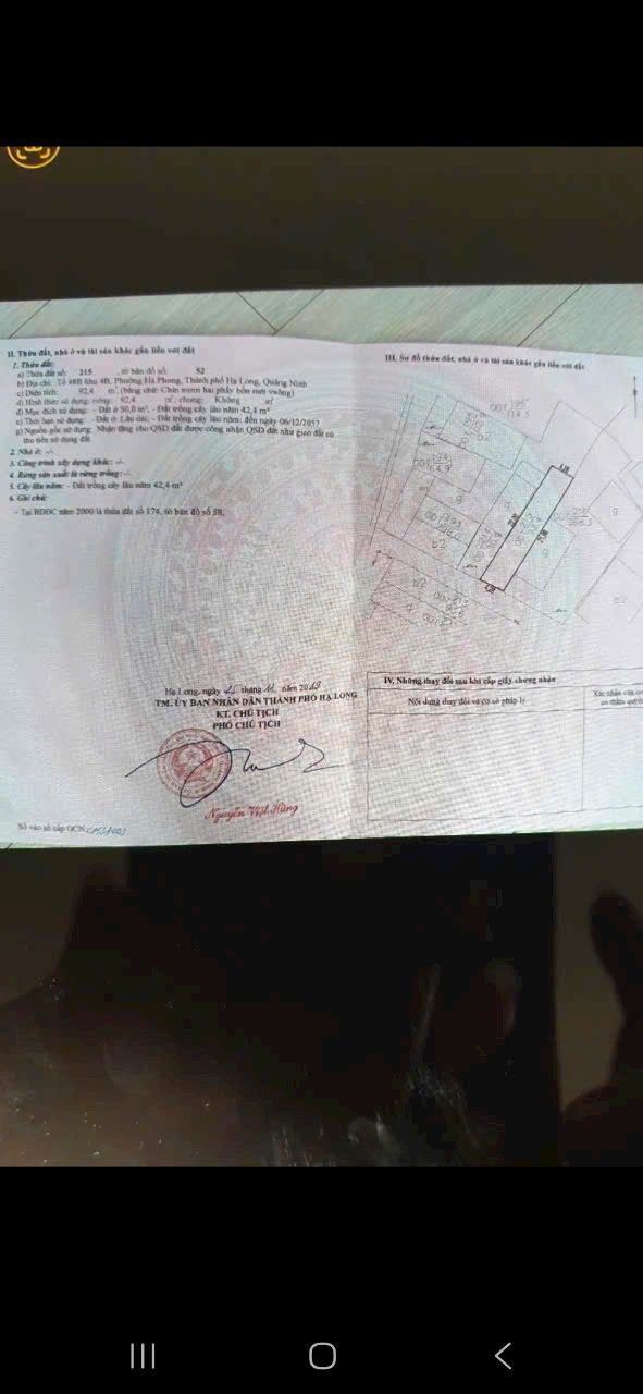 Bán Đất Tặng Nhà Cấp 4, 92.4m² Hà Phong, Hạ Long - Sổ Vuông Vắn, Giá Tốt