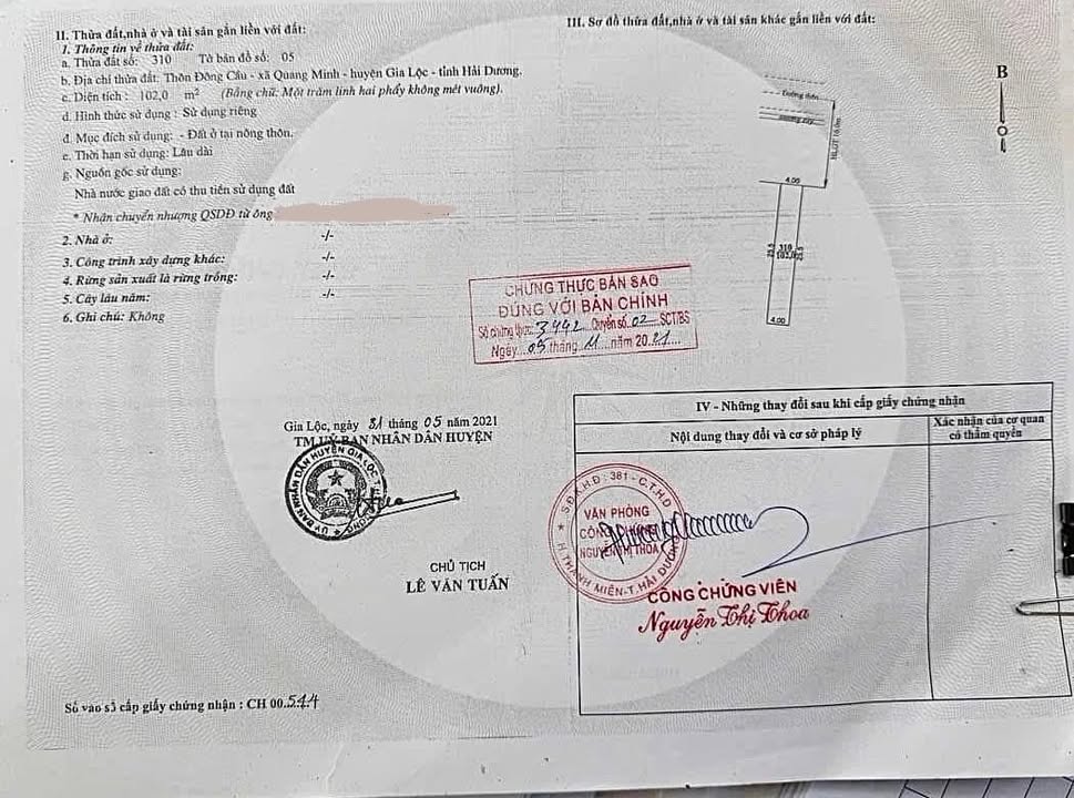 Đất Mặt Tiền QL38B Gia Lộc 102m² Full Thổ Cư - Kinh Doanh Sinh Lời