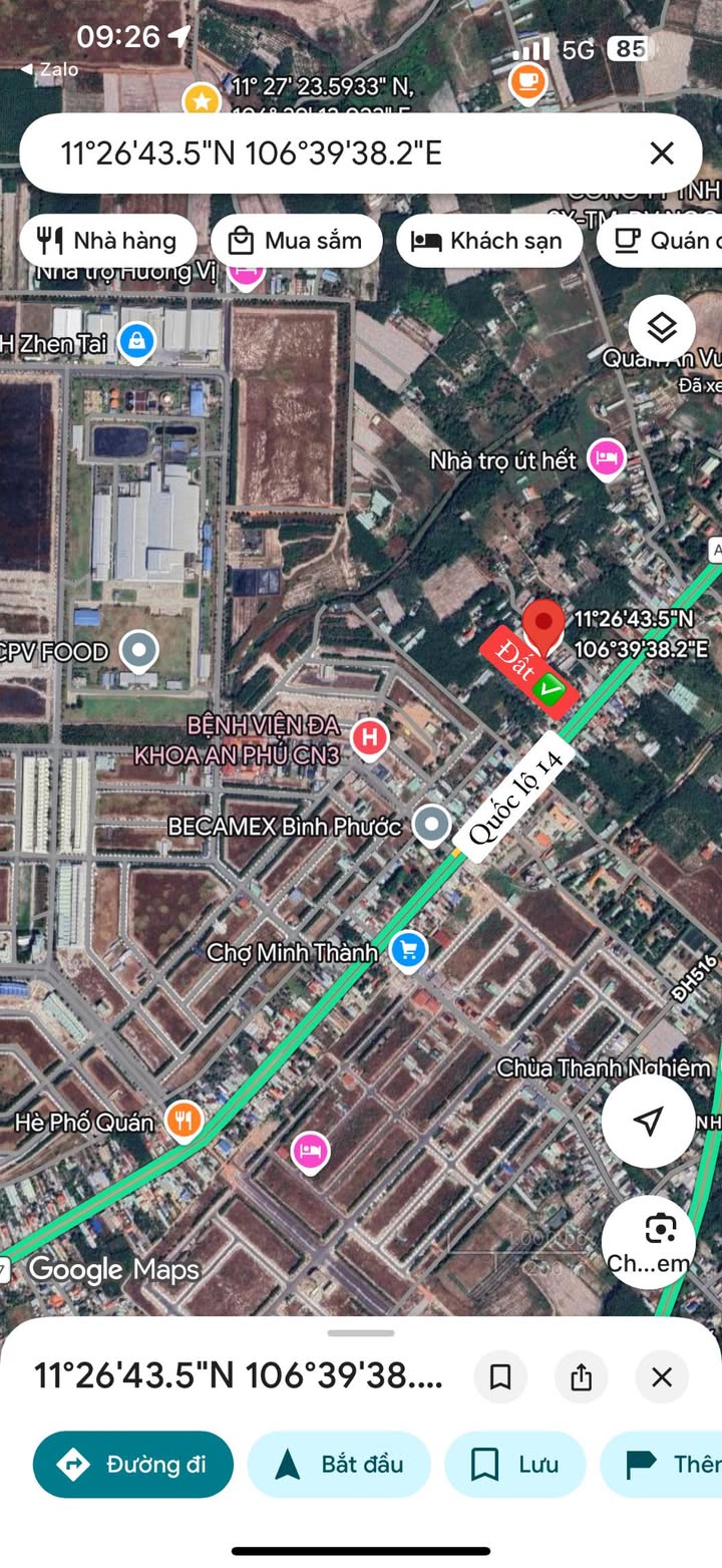 Đất nền Minh Thành Chơn Thành 789m² - Tiềm năng tăng giá vượt trội!