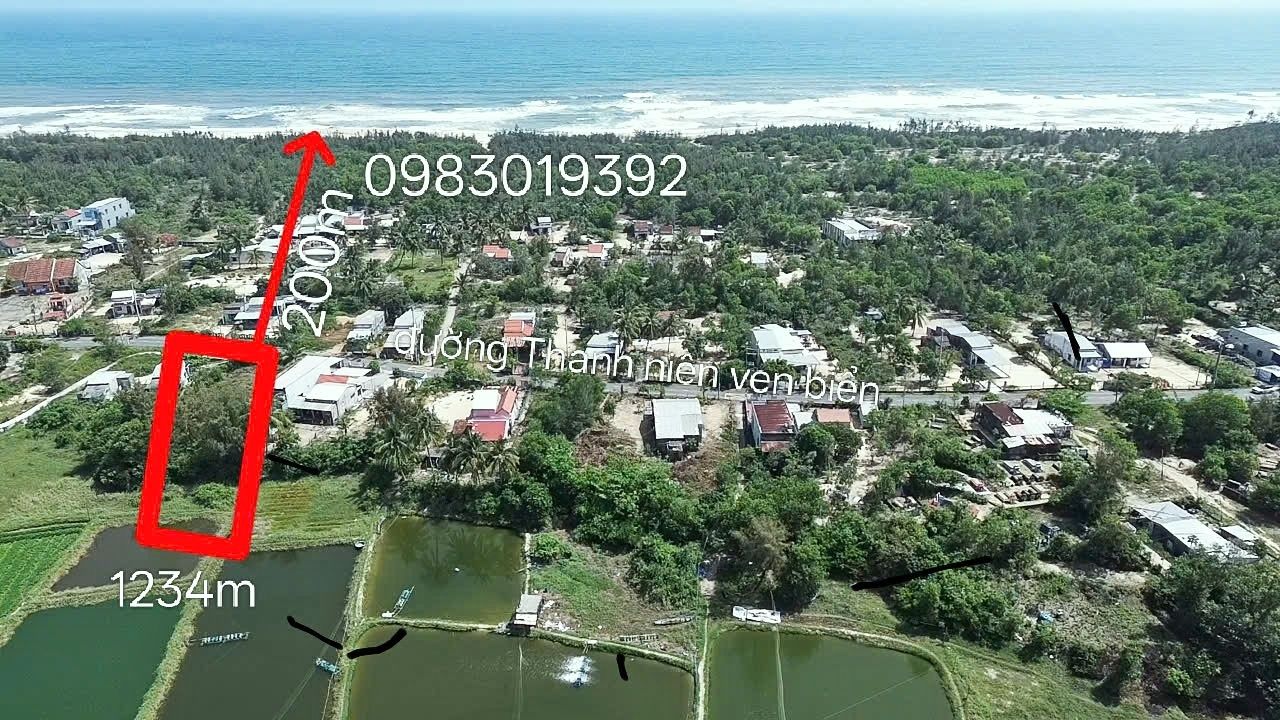 Đất nền Núi Thành 1.234m² view biển - Tiềm năng tăng giá