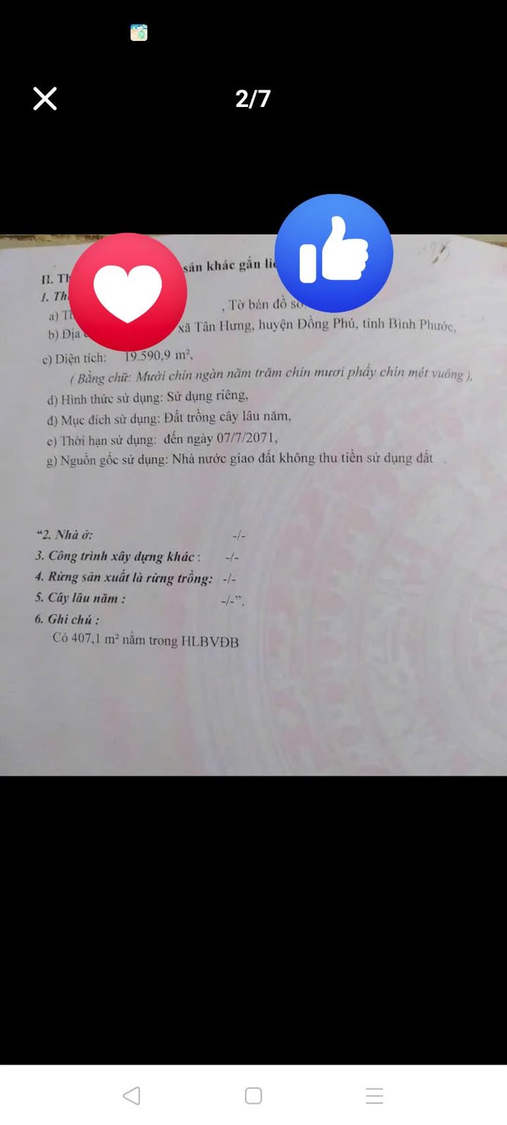 Đất nền Đồng Phú 2ha - Mặt tiền đường lớn, tiềm năng tăng giá!