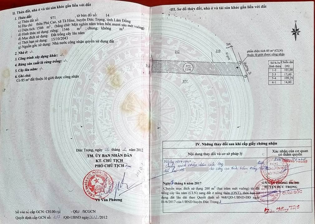 Đất nền Tà Hine Đức Trọng 1.546m² giá 2.6 tỷ - Sổ đỏ chính chủ