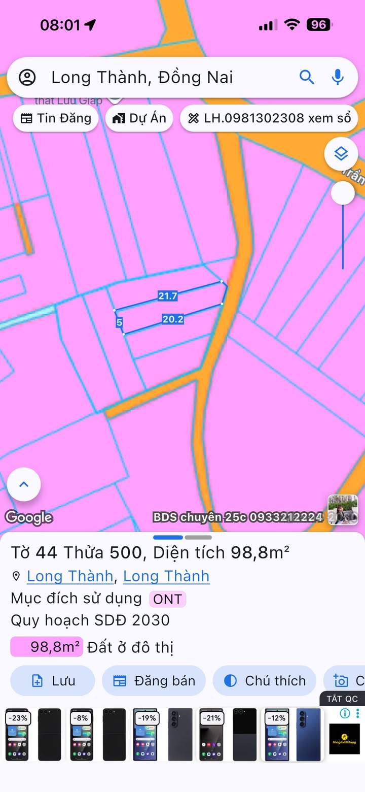 Đất nền Long Thành 100m² - Đường ô tô, Sổ hồng sẵn, Giá 1.65 tỷ