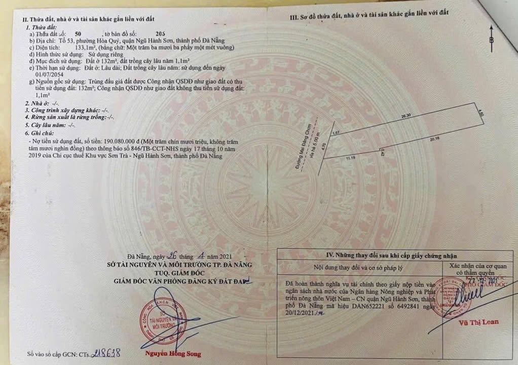 Đất Mai Đăng Chơn 133m² 6.85 tỷ - Tiềm năng tăng giá