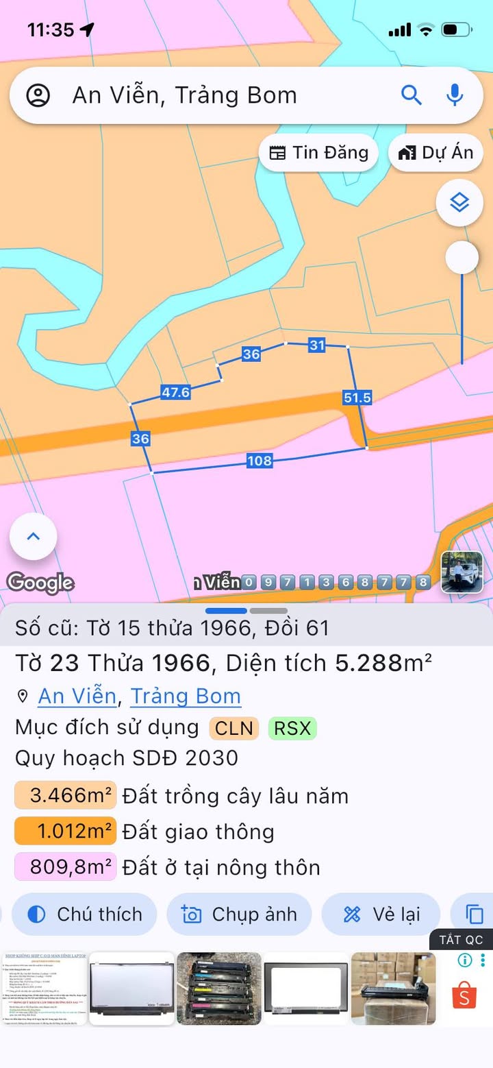 Đất nền Đồi 61 Trảng Bom 1.800m² 4.5 tỷ - Tăng giá
