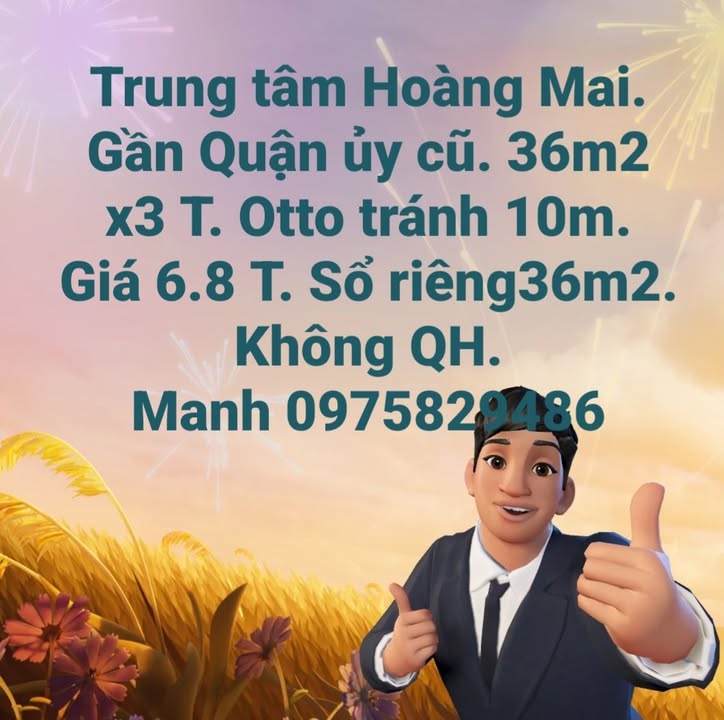 Nhà riêng Hoàng Mai 36m² - Ô tô vào tận nhà!