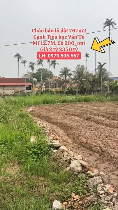 Đất Nền 767m² Văn Tố, Hải Phòng - Sổ Đỏ Sẵn, Giá 2.35 Tỷ
