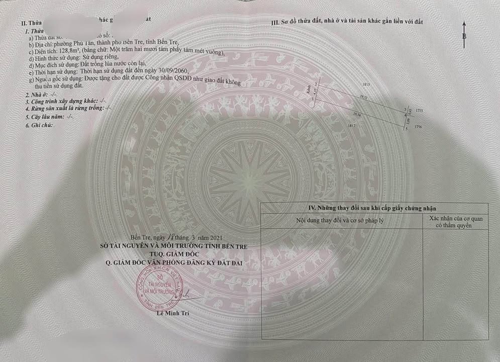 Bán Nền Đất Liền Kề 129m² Phường Phú Tân, TP.HCM - Giá 330 Triệu/Nền