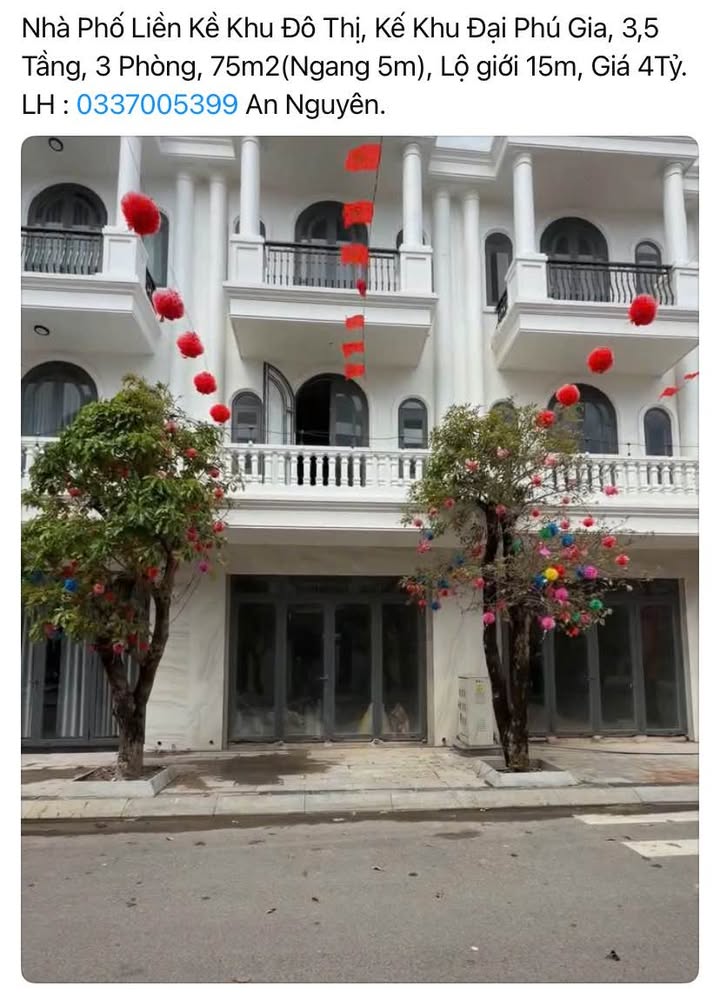 Nhà phố liền kề Quy Nhơn 75m² - Ô tô vào tận nhà!