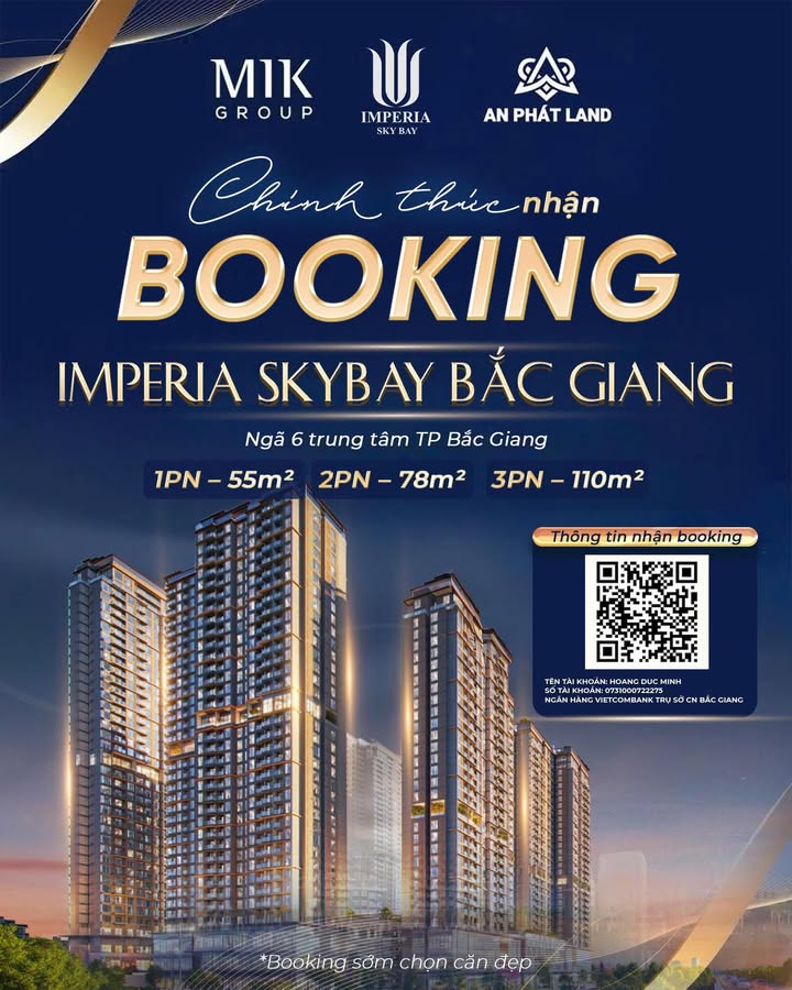 Căn hộ Imperia Sky Bay Bắc Giang 55-110m² - View đẹp