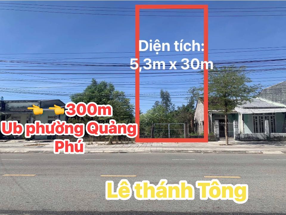 Mặt Tiền Lê Thánh Tông Tam Kỳ 160m² - Đất Đô Thị Hướng Bắc Giá 2.6 Tỷ