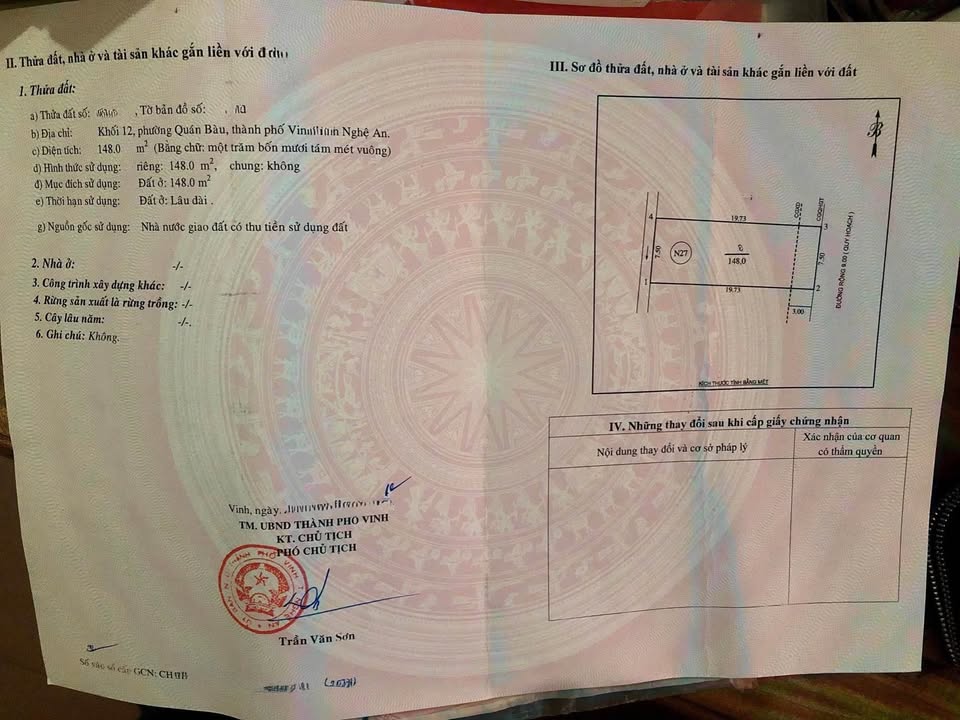 Đất đấu giá mặt tiền Đường 15A, Tân Kỳ - 150m² Hướng Đông