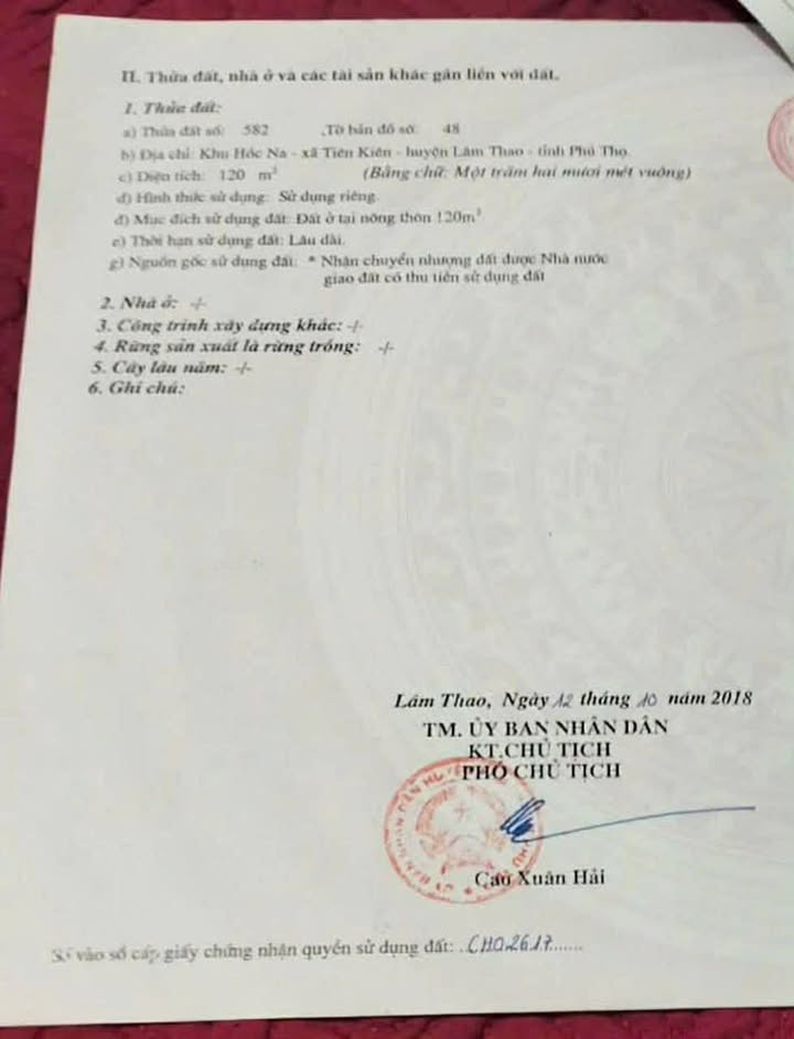 Nhà cấp 4 Xã Tiên Kiên, Lâm Thao 120m² - Sẵn sàng ở ngay!