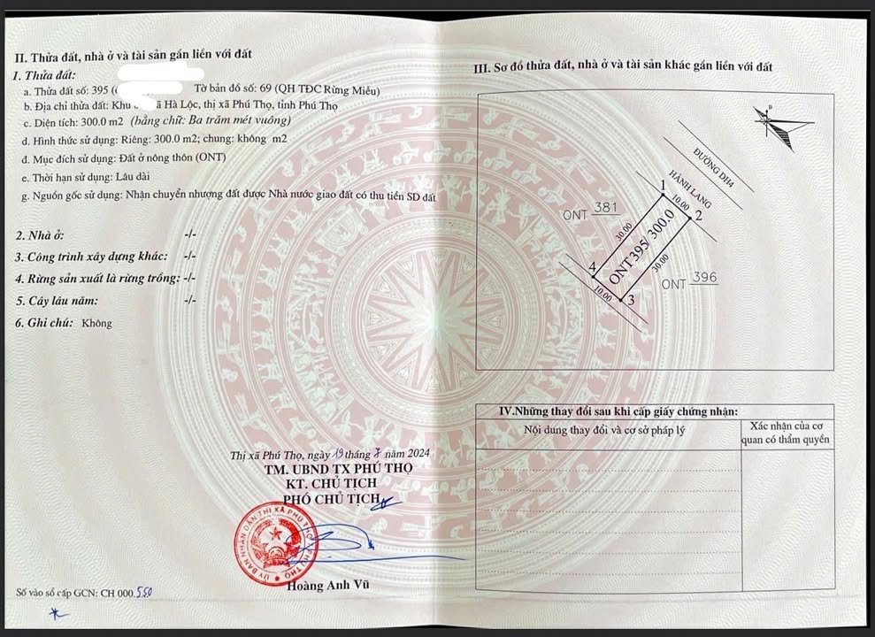 Đất nền KCN Phú Hà, Việt Trì 300m² - Sổ đỏ sẵn sàng, tiềm năng kinh doanh!