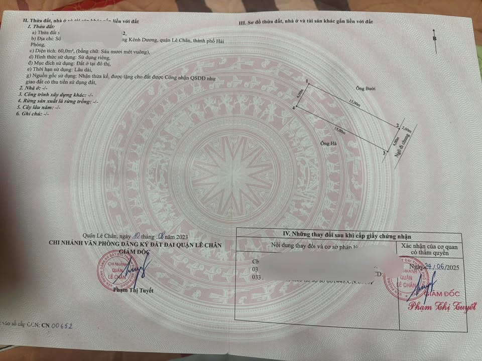 Bán Đất 60m² Phường Lạch Tray, Hải Phòng - Có Nhà Cấp 4 Sẵn Ở