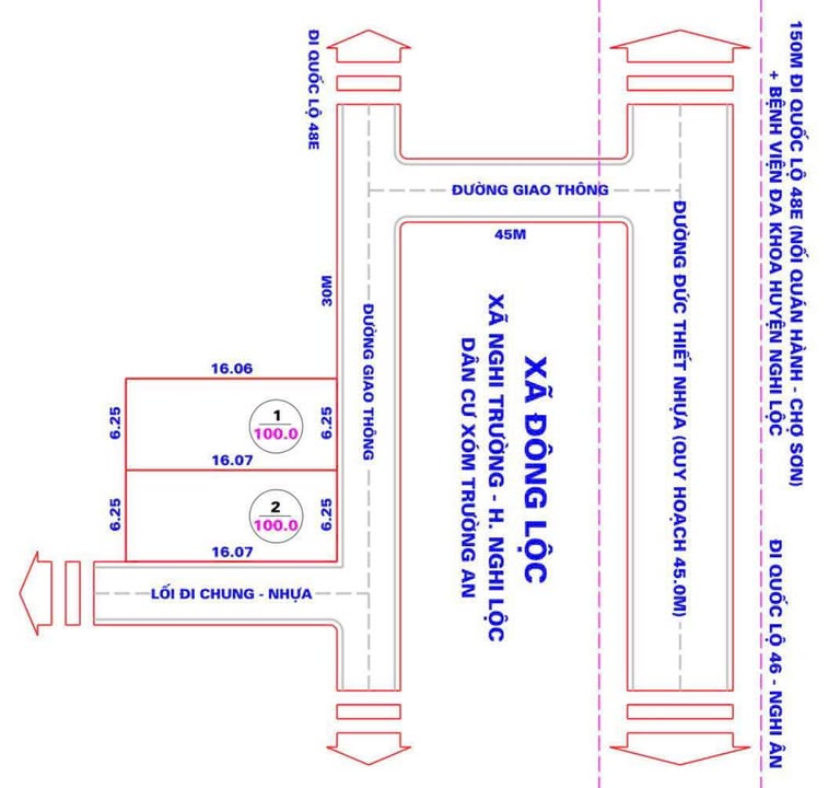 Đất nền Nghi Lộc 100m² - Sổ đỏ sẵn, tiềm năng tăng giá
