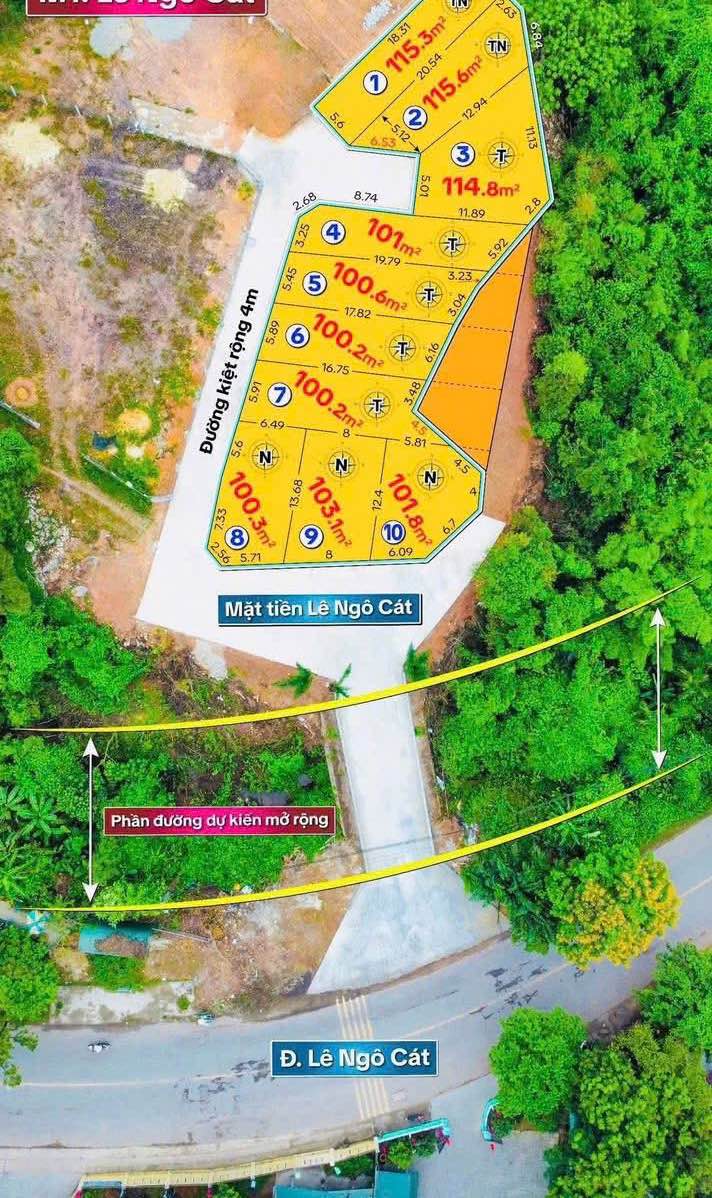 Đất nền Đường Lê Ngô Cát, Huế 101m² - Sổ đỏ chính chủ!