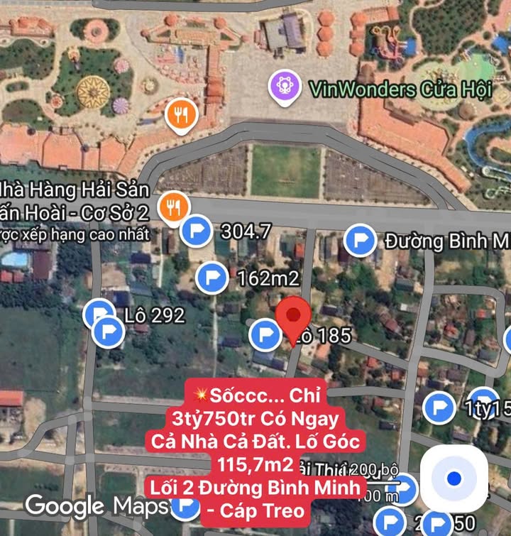 Đất Bình Minh Nghi Lộc 116m² 3,75 tỷ - Tiềm năng tăng giá