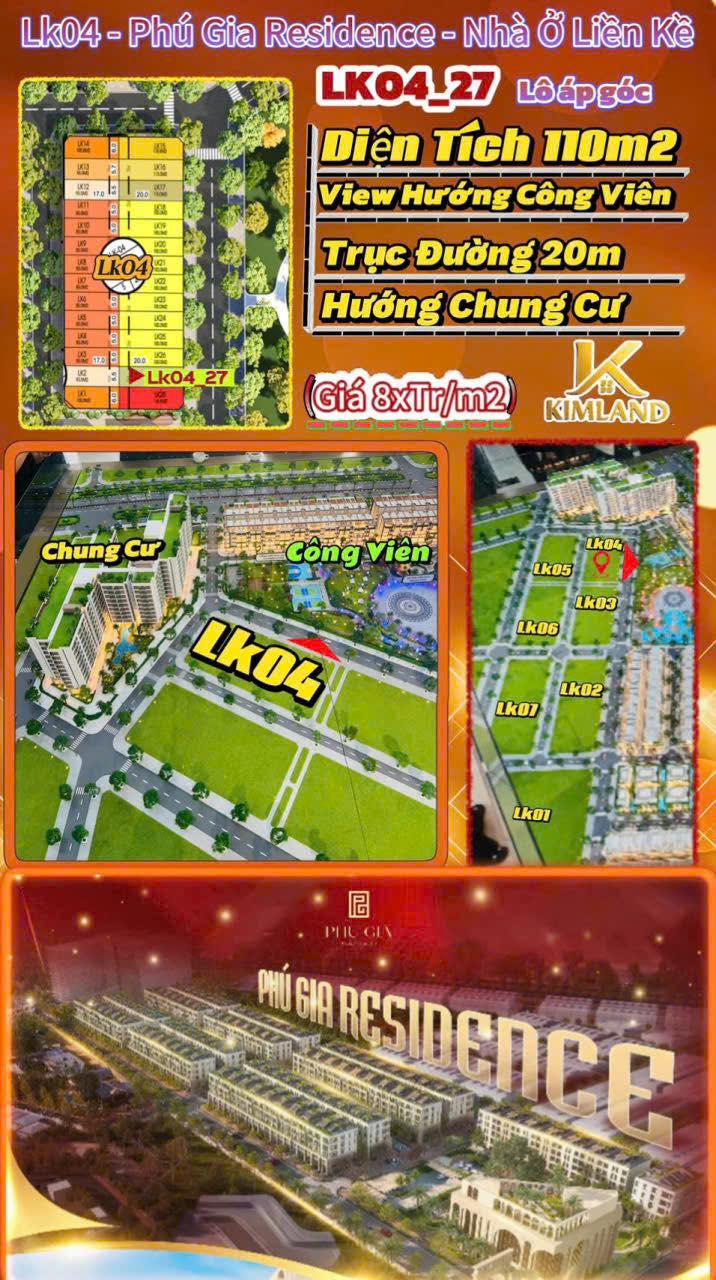 Shophouse Phú Gia Residence 110m² View Công Viên – Vị Trí Đắc Địa