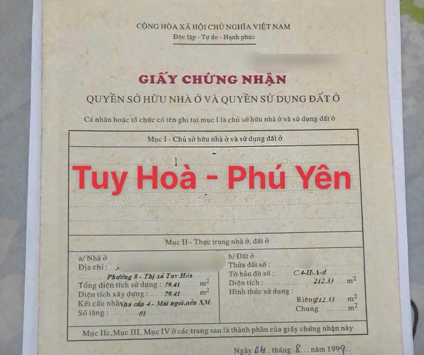 Đất nền Tuy Hòa hơn 200m² Mặt tiền Lương Thế Vinh - Sổ đỏ chính chủ!