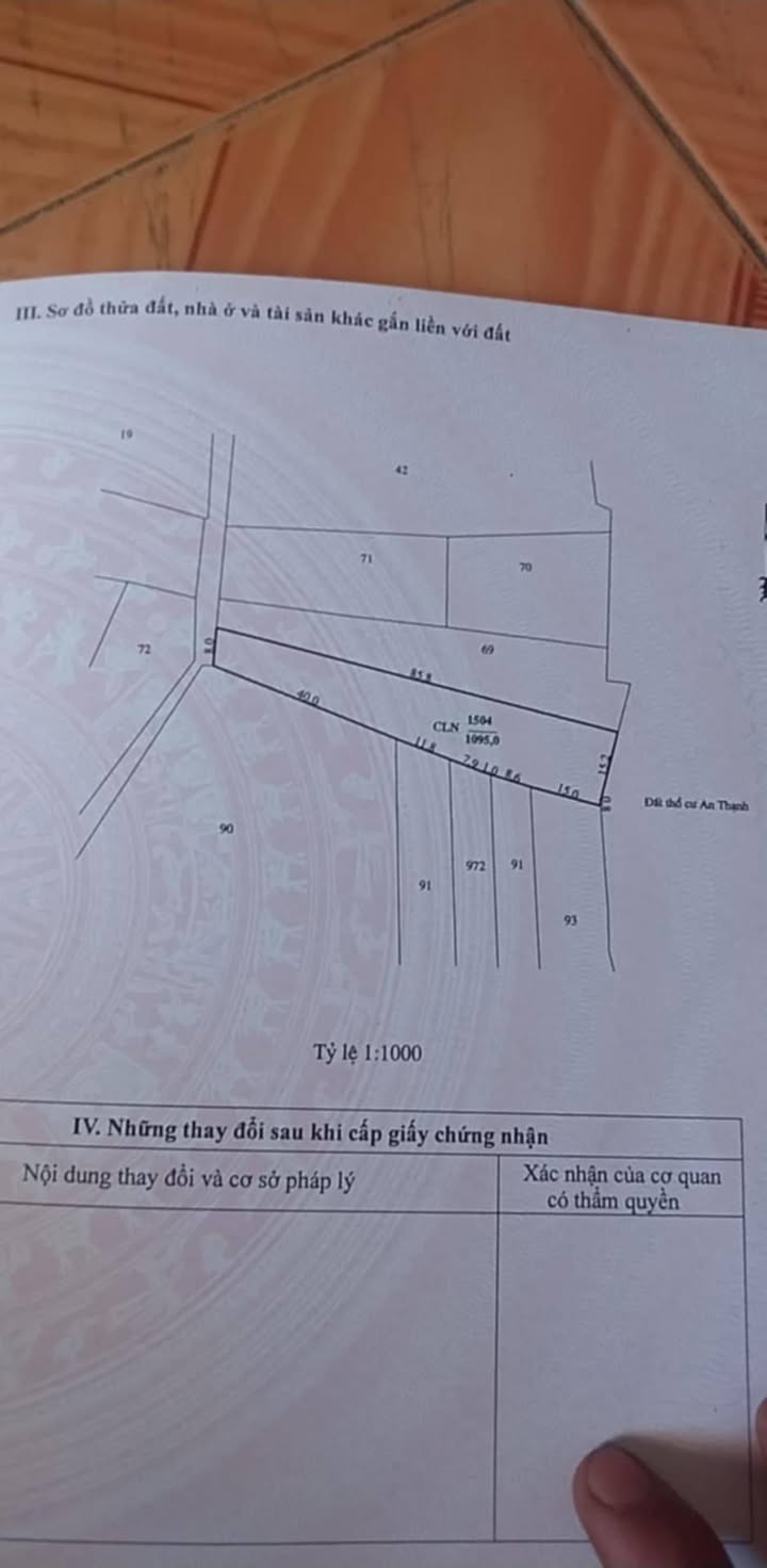 Đất Nông nghiệp An Thạnh 1095m² giá 600 triệu - Đầu tư dài hạn!