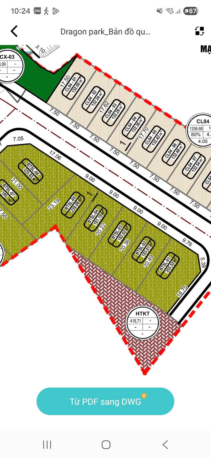 Đất nền Dragon Park Hải Long Trang 181m² - Đường to ô tô