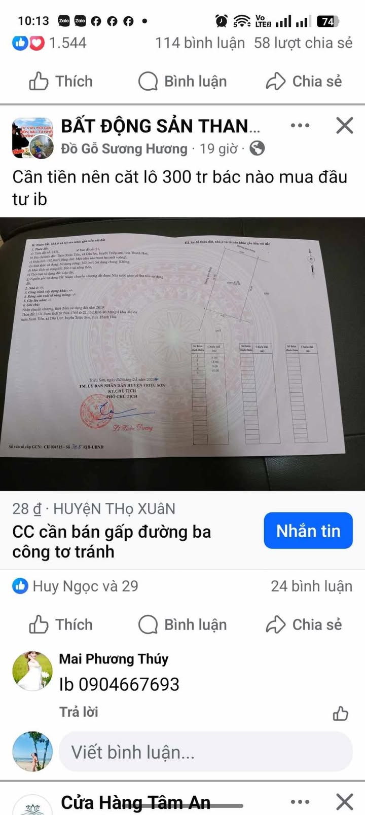 Bán đất mặt tiền Quốc lộ 2.65 tỷ, gần sân bay, KCN tại Thanh Hóa