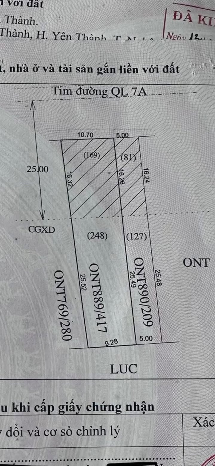 Đất Nền Quốc lộ 7A Yên Thành 392m² - Sổ Đỏ Chính Chủ!