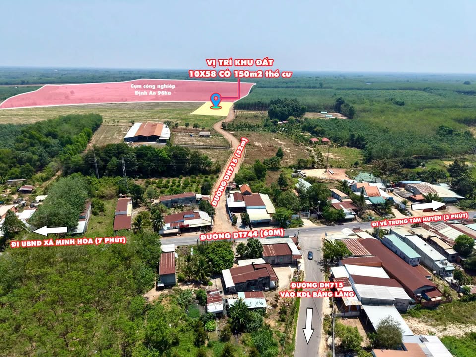 Đất nền Dầu Tiếng 580m² 1.3 tỷ - Tiềm năng tăng giá vượt trội!