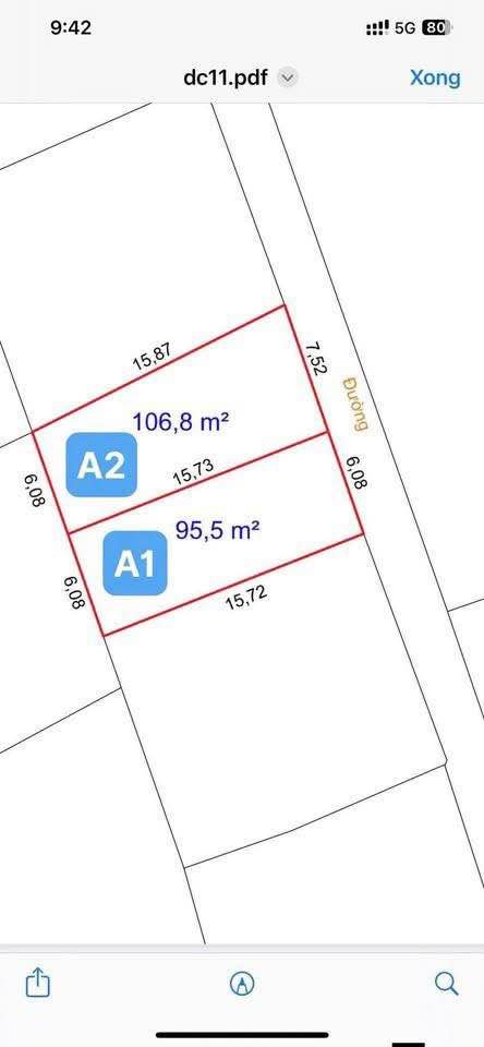 Đất nền Vĩnh Phúc 95.5m² - Sổ đỏ sẵn, gần hồ điều hòa