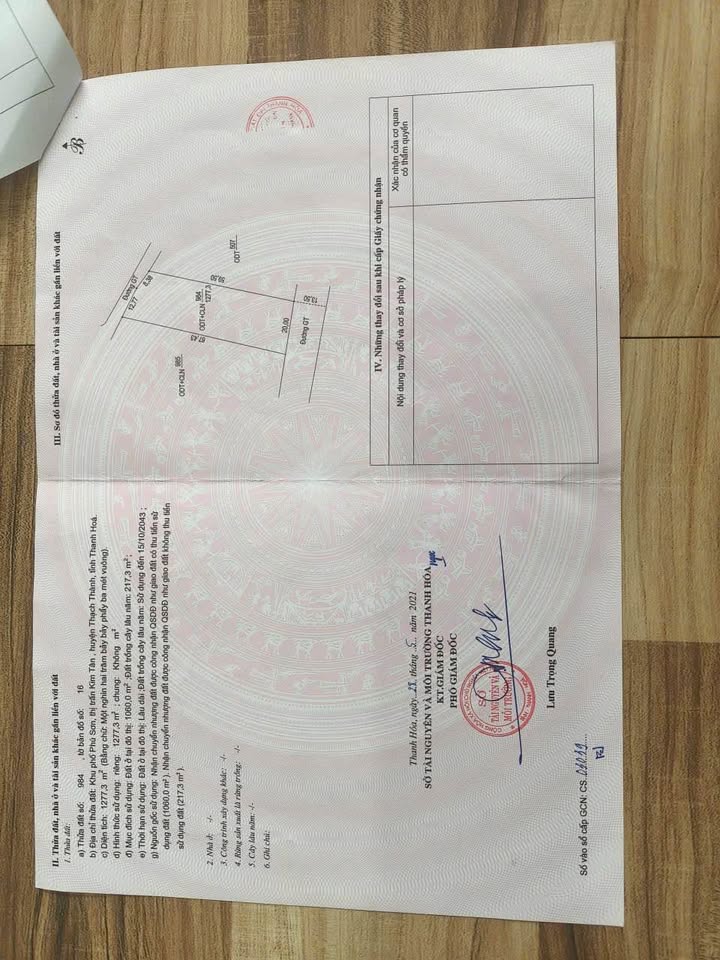 Đất Kim Tân Thanh Hóa 1277m² 300-400 triệu - Đường to ô tô