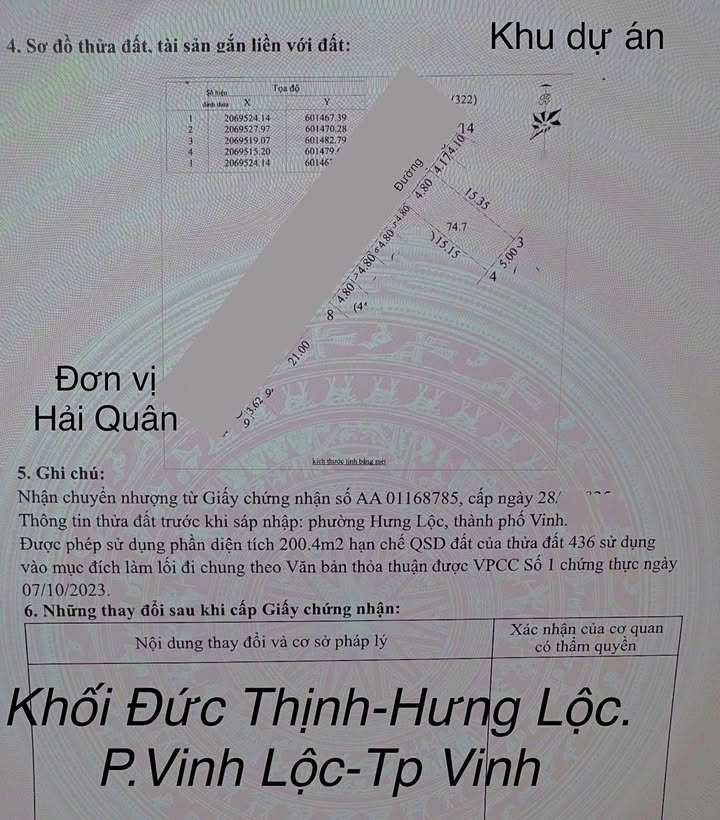 Bán Đất Hưng Lộc, Vinh 74.7m² - Sổ Đỏ, Gần Đại học Y