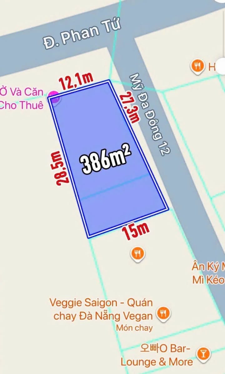 Đất nền Phan Tứ Sơn Trà 386m² 108 tỷ - Sổ đỏ chính chủ