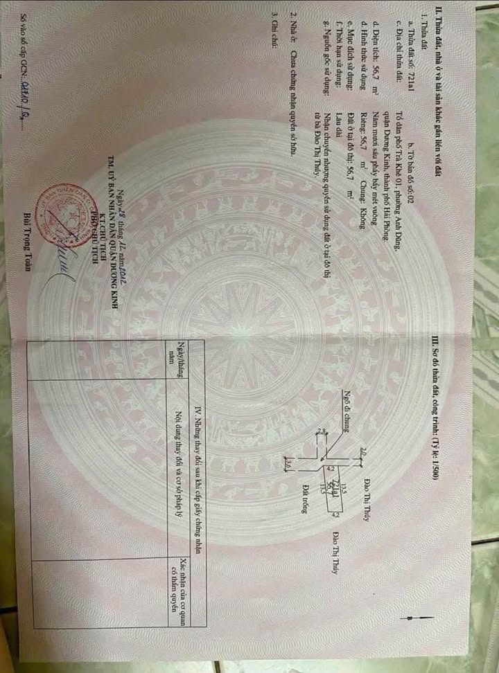 Đất nền Trà Khê, Hải An 57m² - Sổ đỏ chính chủ