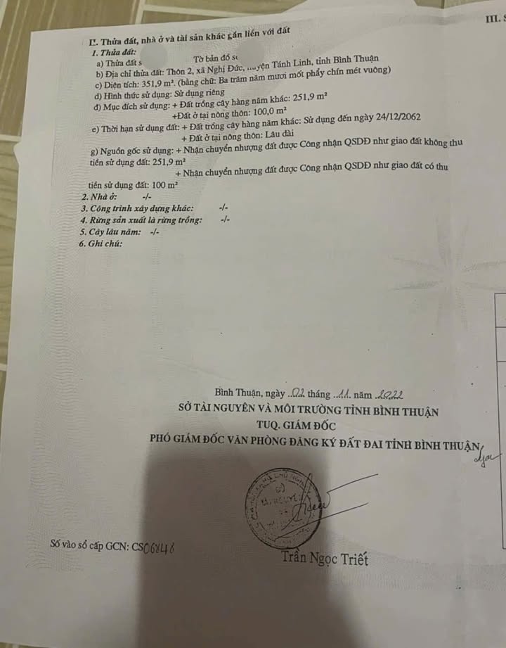 Đất Nền Nghị Đức, Tánh Linh - 100m² Thổ Cư, Sổ Hồng Riêng, Giá 455 Triệu