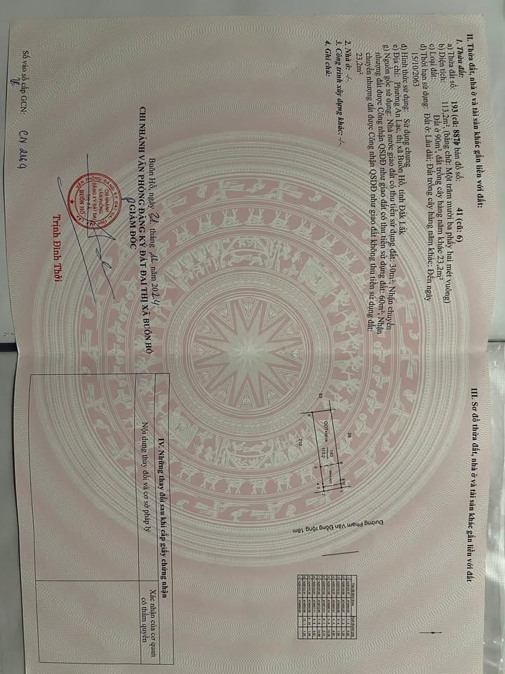 Đất Vàng 110m² Mặt Tiền Phạm Văn Đồng, Buôn Hồ - Sổ Sẵn, Giá Tốt 3.25 Tỷ