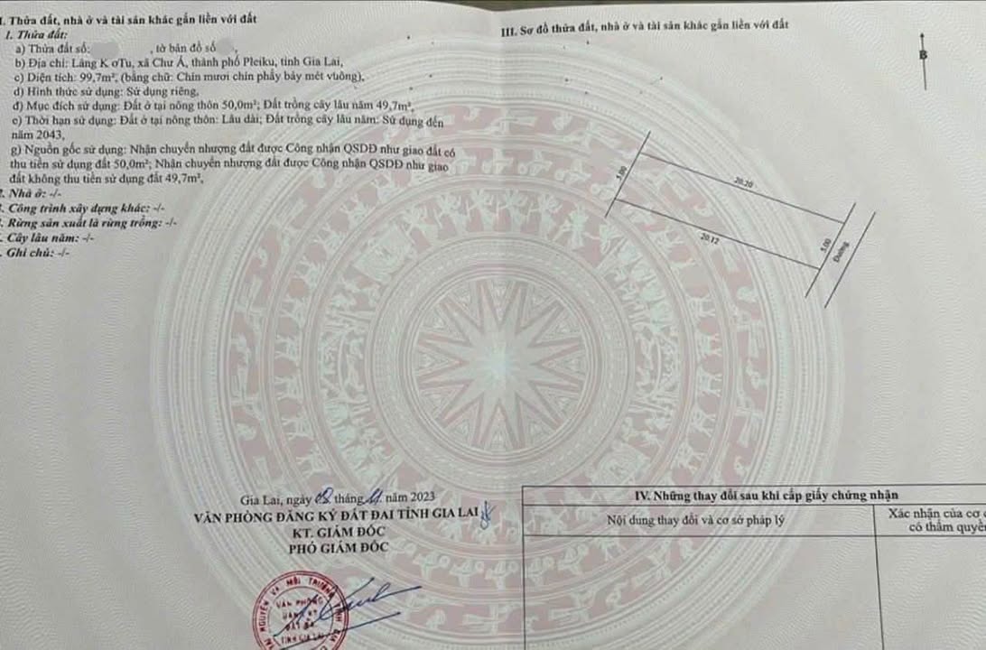 Bán Đất An Phú Pleiku 100m² Sổ Đỏ Giá Hơn 200 Triệu - Vị Trí Đẹp