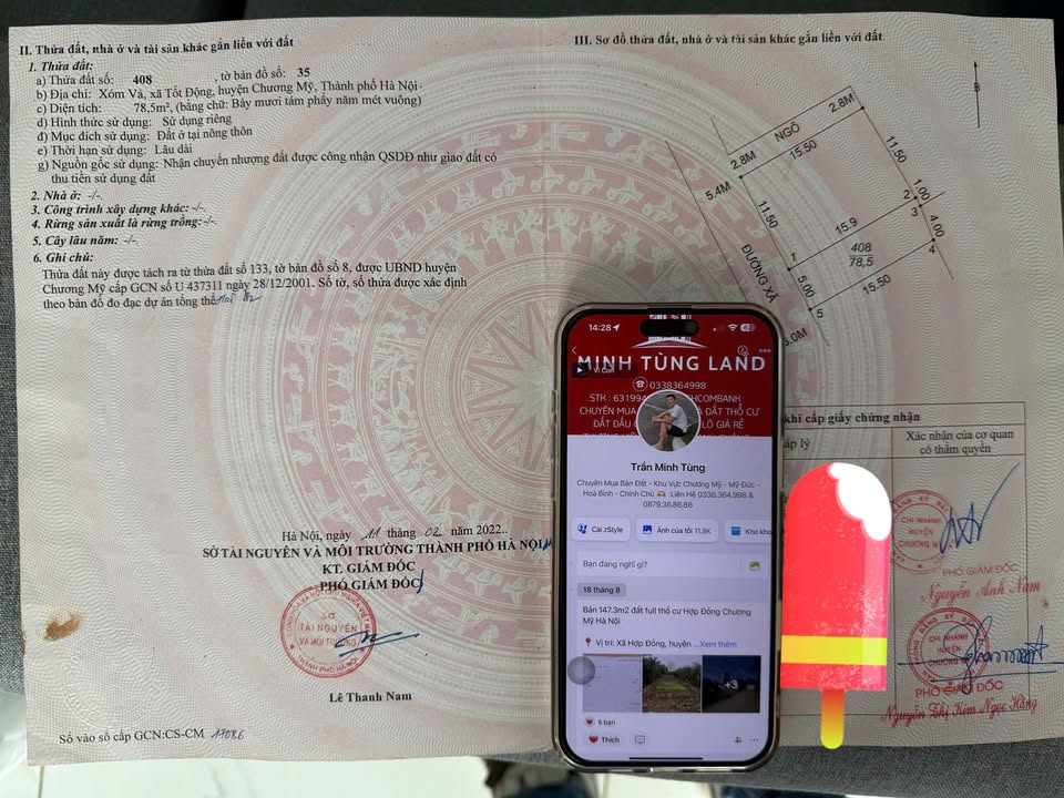 Đất Nền Quảng Bị, Chương Mỹ 78.5m² - Sổ đỏ chính chủ, kinh doanh tốt!