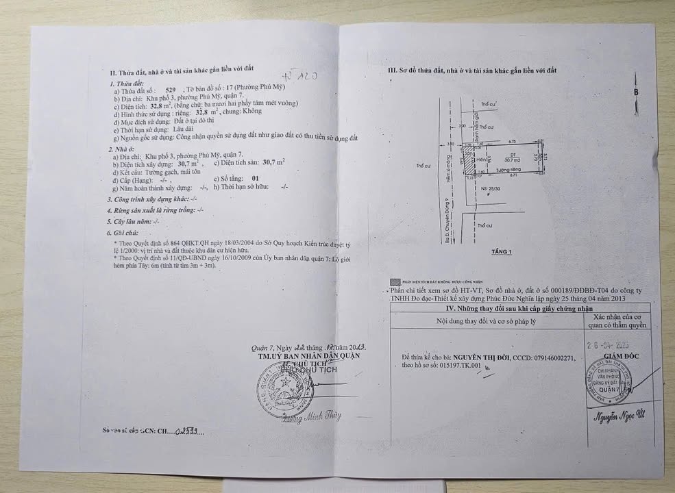 Đất nền Phú Mỹ Quận 7 37m² - Sổ đỏ chính chủ