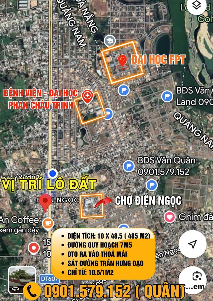 Đất nền Phường Điện Ngọc 485m² - Tiềm năng tăng giá